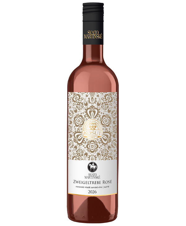 Zweigeltrebe Rosé SVATOMARTINSKÉ - moravské víno zemské 2026 suché